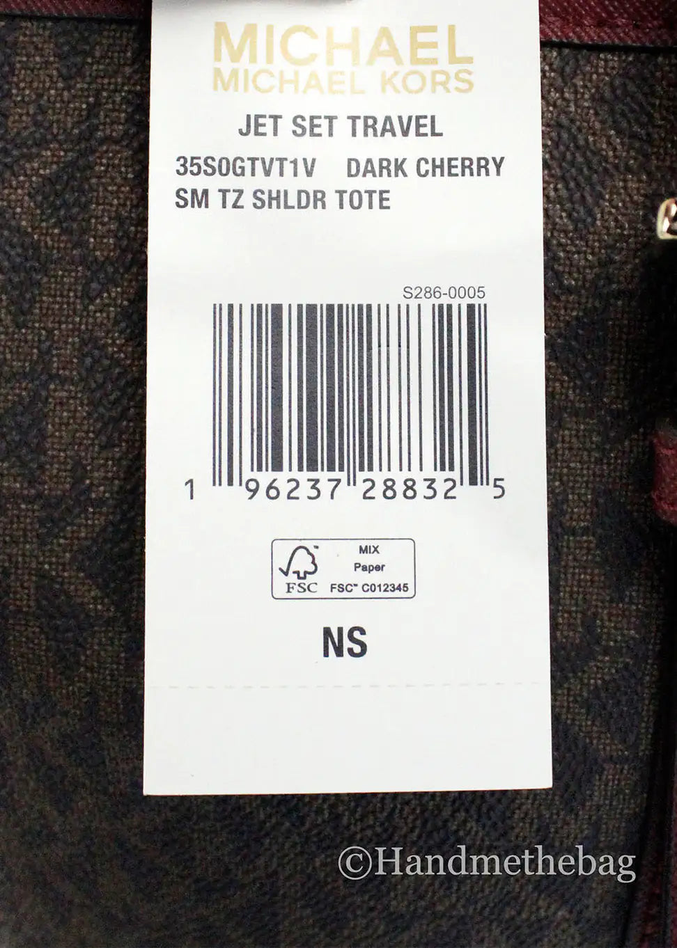 Michael Kors Jet Set Dark Cherry Shoulder Tote