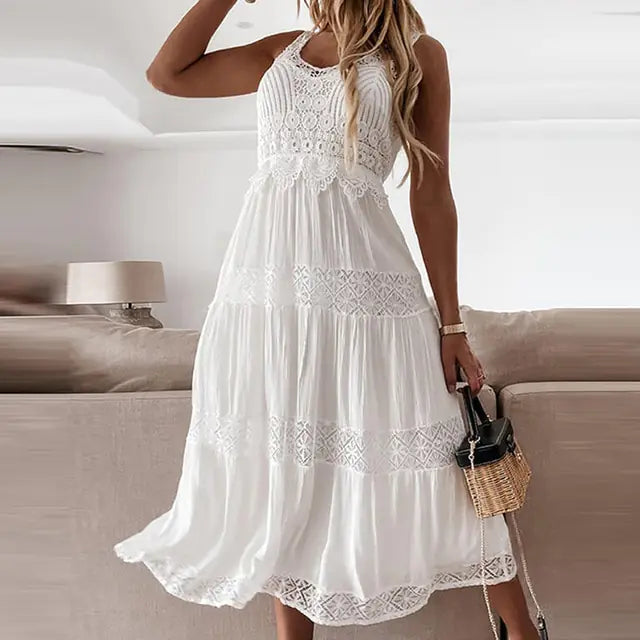 2023 Casual Summer Lace Slim Dress